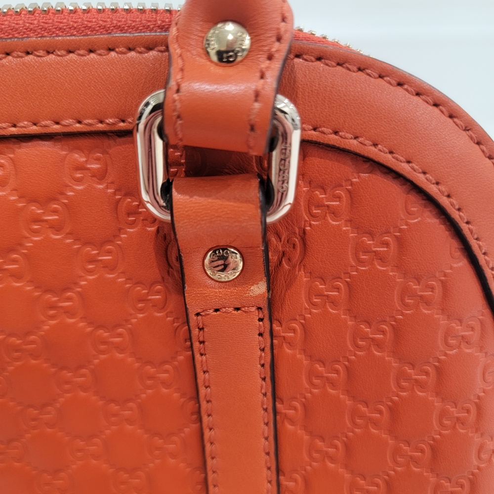 Gucci Mini Microguccissima Dome Orange Bag - Picture 11 of 12